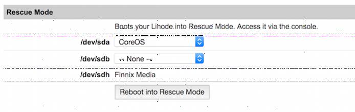 Set /dev/sda to CoreOS disk image