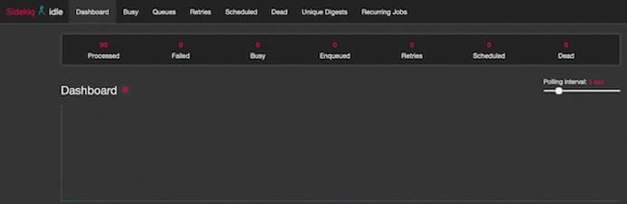 Sidekiq dashboard