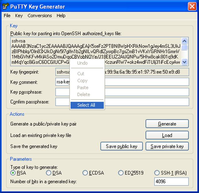 The public key has now been created. The public key has now been created.